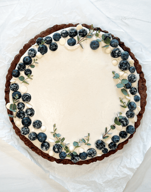 White Chocolate Magic Dates Blueberry Tart