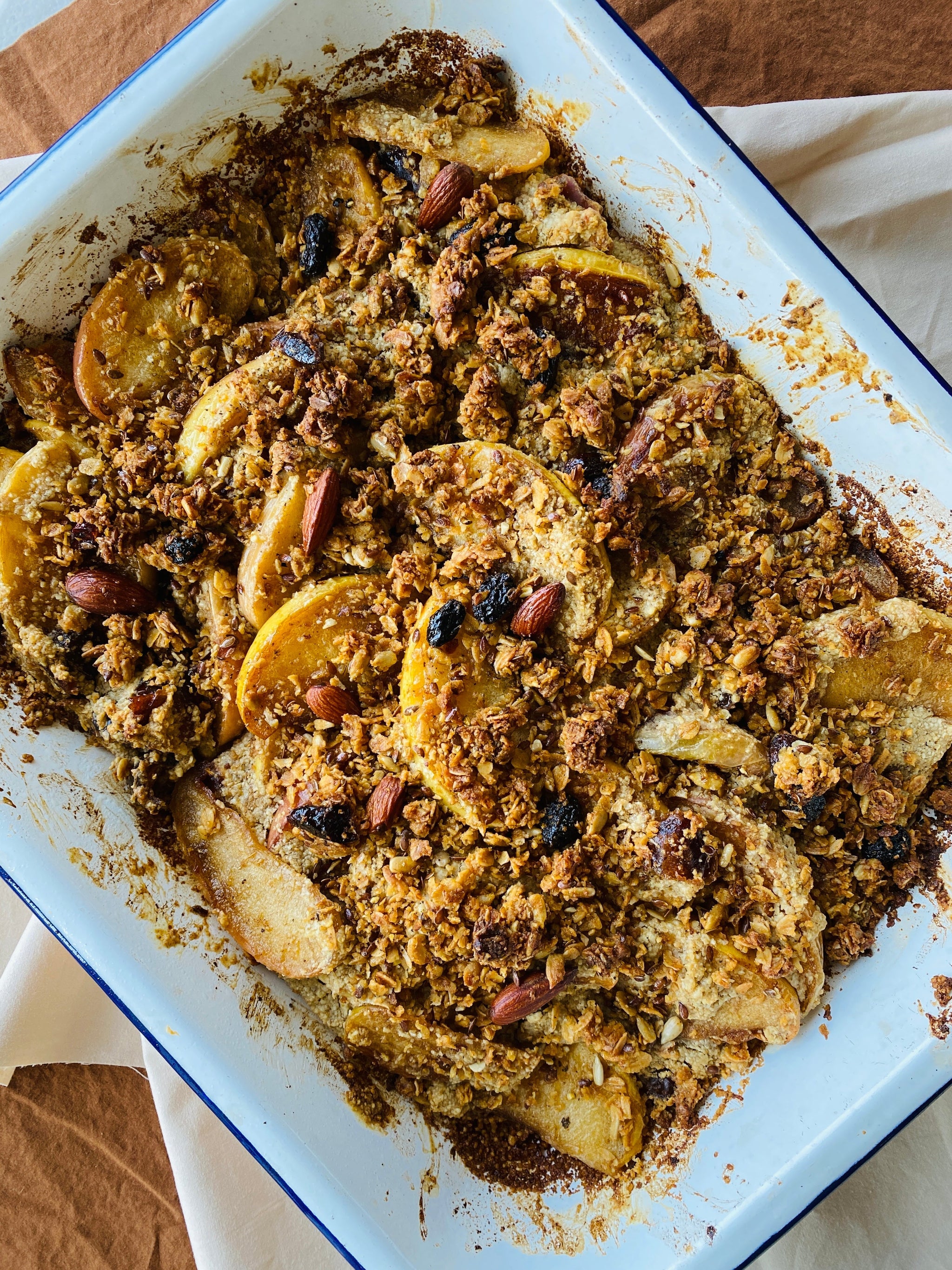 Apple Streusel with Caramelized Dates
