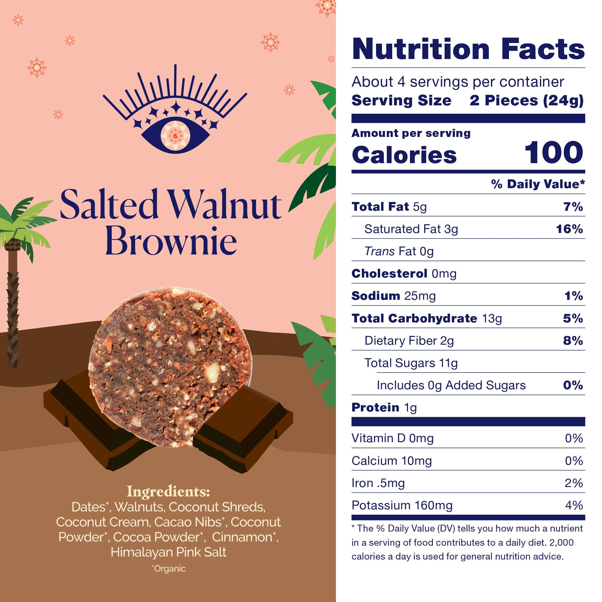 Date Snack Bites <br>Salted Walnut Brownie MAGICdATES 